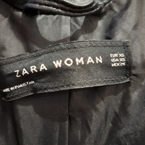 🌈ZARA 100% GENUINE LEATHER JACKET-XS - Picture 5 of 7